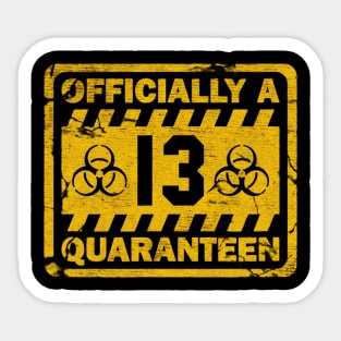 biohazard a Quaranteen 13th Sticker